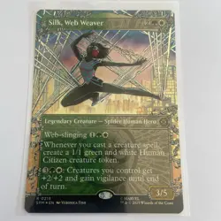 MTG: Silk, Web Weaver 0215 (Foil Borderless ) - Spider-Man Rare NM - Image 1