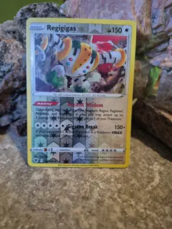 pokemon Cards Regigigas Basic 1pcs+1pcs Sleeve 2022 # 130/189 - Image 1