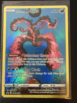 Pokemon Galarian Moltres TCG SWSH284 Sword & Shield Promo Full Art NM - Image 1