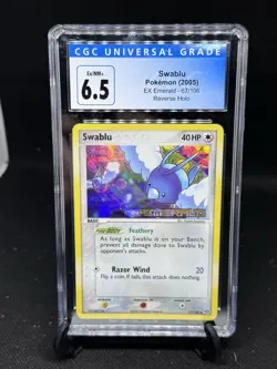 CGC 6.5 Mint Pokemon Swablu EX Emerald Reverse Rev Holo Foil #67 - Image 1