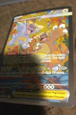 Mega Kangaskhan EX 300 HP Full Art Holo Pokemon Card 182/132 Me01 Rare - Image 2