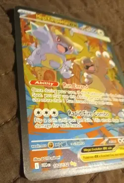 Mega Kangaskhan EX 300 HP Full Art Holo Pokemon Card 182/132 Me01 Rare - Image 4