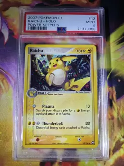 Pokemon 2007 EX Power Keepers 12/108 Holo Rare Raichu PSA 9 Mint - Image 1