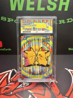 Topps Pokemon TV Animation Series 2 Ditto (Pikachu) Stick On 5/10 ACE 5 - Image 1