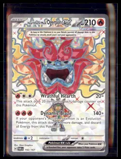 Pokemon Hearthflame Mask Ogerpon Ex 192/167 TWM Twilight Masquerade Full Art - Image 1