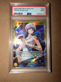 Bandai One Piece CCG Trafalgar Law EB03-062 Secret Rare Foil EN PSA 9 Rush - Image 1