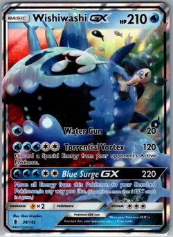 Wishiwashi GX 38/145 SM - Guardians Rising - Pokemon Card - NM - Image 1