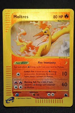 Reverse Holo Moltres 21/144 - Skyridge Pokemon Card LP Legendary Bird Vintage - Image 1
