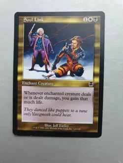 Soul Link, MTG Apocalypse (2001). Common Multicoloured Enchant Creature NM - Image 1