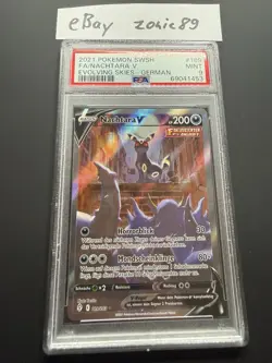 Pokemon 2021 DE Evolving Skies Nachtara V 189/203 Umbreon V *** PSA 9 *** - Image 1