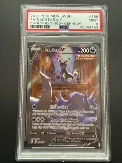 Pokemon 2021 DE Evolving Skies Nachtara V 189/203 Umbreon V *** PSA 9 *** - Image 2