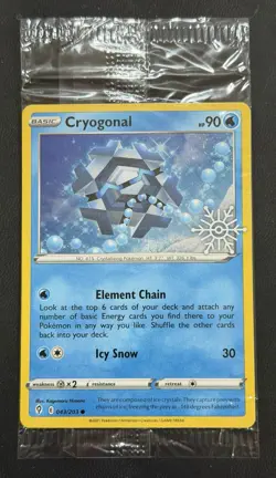 Cryogonal Sealed Pokemon 047/191 Promo Stamped Snowflake Holiday Calendar NM - Image 1