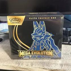Pokemon Mega Evolution Elite Trainer Box Lucario Riolu 65 Card Sleeves English - Image 1