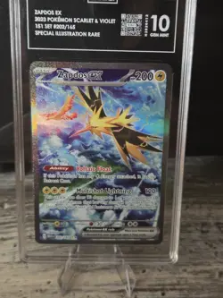 Pokemon TCG Zapdos ex Scarlet & Violet 151 Special Illustration Rare TAG 10 - Image 1