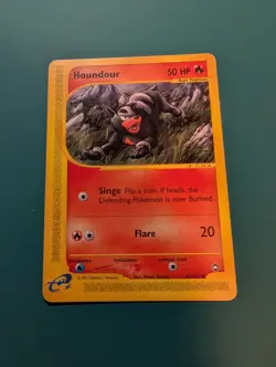 Pokemon Card 2002 Aquapolis Common Houndour 86/147 LP - Image 1