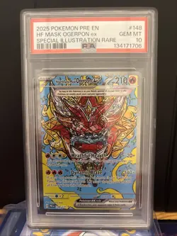 Pokemon TCG PSA 10 GEM MINT Hearthflame Mask OgerponEX Special Illustration Rare - Image 1