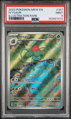 2023 POKEMON MEW EN-151 ILLUSTRATION RARE #167 IVYSAUR PSA 9 - Image 1