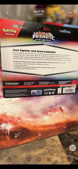 Pokemon - Prismatic Evolutions Tech Sticker pack (Sylveon) New in the box !🔥 - Image 2