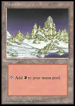 Mountain C - Medium Play MTG Ice Age - Image 1