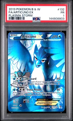 PSA 1 PR 2013 Pokemon Black White Plasma Storm Full Art Articuno EX Holo 132/135 - Image 1