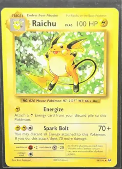 Raichu 36/108 XY Evolutions Non Holo Deck Exclusive Pokemon 2016 - Image 1