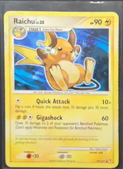 Raichu 77/147 Supreme Victors Uncommon Pokemon 2009 - Image 1