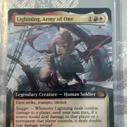 2025 MTG Final Fantasy Lightning, Army of One #0498 Extended Art Non-foil NM - Image 4