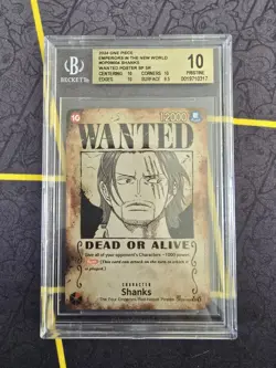 Shanks BGS 10 - Wanted Poster - OP09-004 - Alt Art SP - One Piece TCG - Image 1