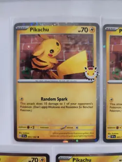 Pikachu - (Cosmo Holo) 051/162 30th Anniversary Pokemon Day Lot Of 11 Cards - Image 2