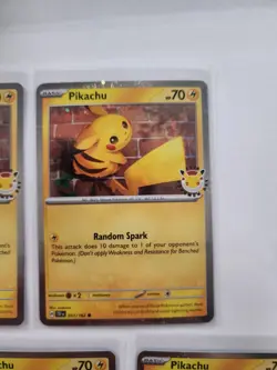 Pikachu - (Cosmo Holo) 051/162 30th Anniversary Pokemon Day Lot Of 11 Cards - Image 4