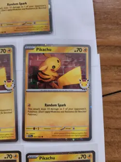 Pikachu - (Cosmo Holo) 051/162 30th Anniversary Pokemon Day Lot Of 11 Cards - Image 5