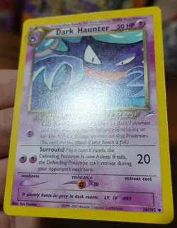 Dark Haunter 36/105 Obstruction Error Misprint Neo Destiny Pokemon Card VLP-NM - Image 4