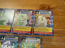 DIGIMON 7 Digi-Destined Swedish Promo Cards Full Set Bandai LP/Played - Image 3