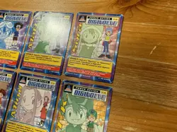 DIGIMON 6 Digi-Destined Swedish Promo Cards Bandai Played - Image 3