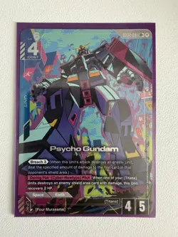 Gundam Card Game TCG - Psycho Gundam GD02-001 LR+ Alt Art - Image 1