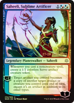 MTG Saheeli, Sublime Artificer - Foil - Prerelease Promo, Prerelease & Release P - Image 1