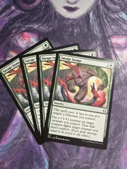 Savage Stomp 4x MtG Jumpstart JMP SP/NM X4 - Image 1