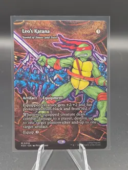 Leo’s Katana Sword Of Sinew & Steel Borderless Foil Teenage Mutant Ninja Turtles - Image 1