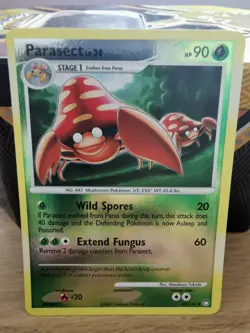 Pokemon Parasect LV 36 Reverse Holo Card 58/123 Mysterious Treasures NM - Image 1