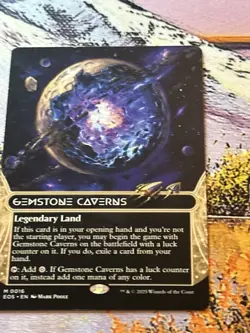 Near Mint, English - 1 x MTG Gemstone Caverns (0016) - Borderless Edge of Eterni - Image 1