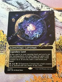 Near Mint, English - 1 x MTG Gemstone Caverns (0016) - Borderless Edge of Eterni - Image 5
