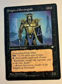 MTG Ice Age Knight of Strongald LP UnCommon - Image 1