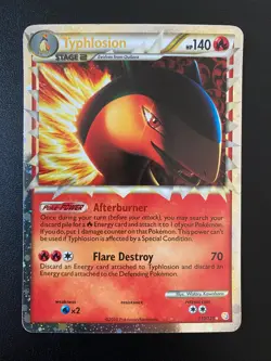 POKEMON TYPHLOSION PRIME HOLO RARE 110/123 HGSS HEARTGOLD SOULSILVER ENGLISH MP - Image 1