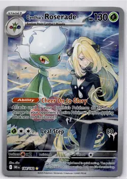 Pokemon TCG Cynthias Roserade Illustration Rare SV10: Destined Rivals 184/182 NM - Image 1