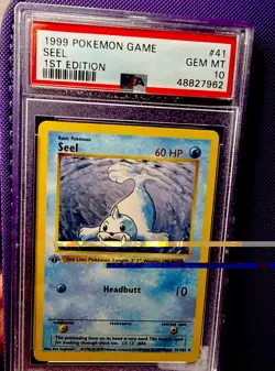 1999 POKEMON GAME 1ST ED #41 SEEL PSA 10 First Edition SHADOWLESS - Image 1