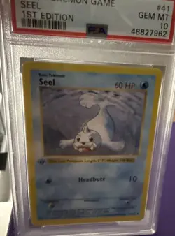 1999 POKEMON GAME 1ST ED #41 SEEL PSA 10 First Edition SHADOWLESS - Image 2