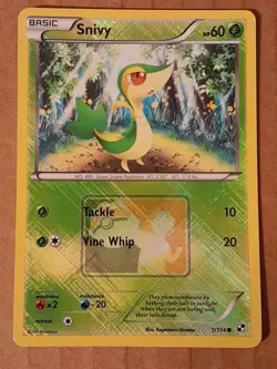 Snivy 1/114 Pokemon League Crosshatch Holo Promo NM See Pictures - Image 1