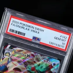 PSA 10 POKEMON 2020 FA SNORLAX VMAX #142 SWORD & SHIELD - Image 3
