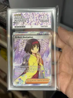 Pokemon TCG Erika's Invitation 151 196/165 Ultra Rare SV:151 Ace 10 Gem Mint - Image 1