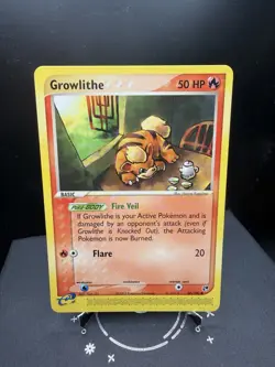Pokemon TCG EX Sandstorm Growlithe 65/100 Common Regular E Reader LP! - Image 1